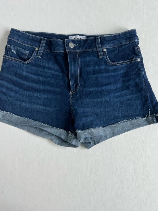 PAIGE Pants - Paige women’s Dark Blue Denim Roll-Cuff Shorts